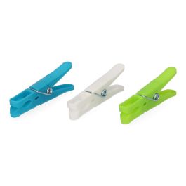 Edm 24 pinzas de plástico para ropa, colores variados, muelle metálico inoxidable, 8 cm