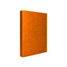 Liderpapel Carpeta de 4 anillas 25mm folio cartón forrado papel coat naranja