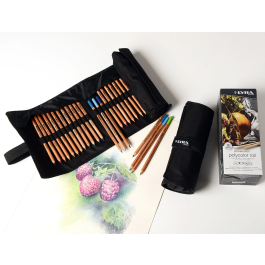 Lyra Rembrandt Polycolor Lápices de Colores Surtidos, 24 Colores, Estuche Enrollable de Tela