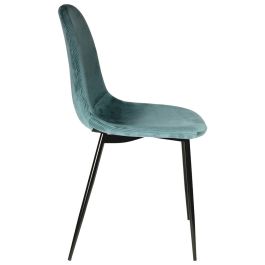 Home Deco Factory Silla Giulia Terciopelo Azul - Colección Lounge