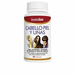 Best Diet CABELLO, PIEL Y UÑAS 60 Cápsulas con Colágeno, Vitaminas A, B, C, E y Levadura de Cerveza para Piel, Cabello y Uñas Precio: 3.6899995. SKU: S0591890
