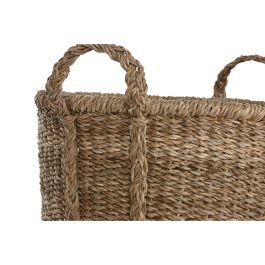 Juego de Cestas Home ESPRIT Natural Hierba marina Boho (3 Piezas)
