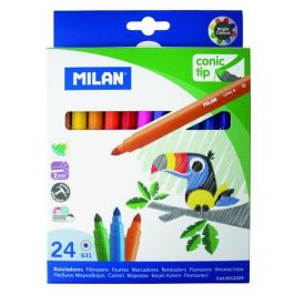 Milan Rotuladores base agua punta cónica Ø5 mm, 24 colores surtidos, 24 uds Precio: 5.50000055. SKU: S7906343