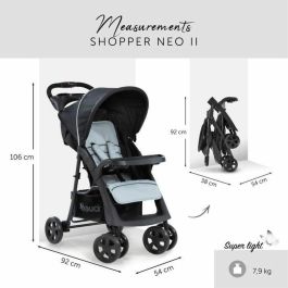 Hauck Silla de Paseo Shopper Neo II Caviar Plata - Plegado Compacto con una Mano, Reclinable, Gran Cesta, Desde el Nacimiento