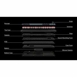 Keychron AAAQE93754 Teclado mecánico para juegos Q2 Pro ANSI con interruptor rojo y retroiluminación RGB