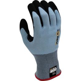 Juba Guante de Trabajo Táctil Fibra K-Rock Nitrilo Foam Arenoso Reforzado Corte E Talla 6 Azul/Negro Juba Guante de Trabajo Táctil Fibra K-Rock Nitrilo Foam Arenoso Reforzado Corte E Talla 6 Azul/Negro