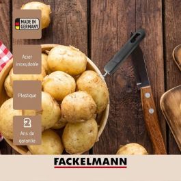Fackelmann FAC1719791077504 Machacador de Patatas con Doble Palanca y Tenedor de Tres Puntas para Patatas