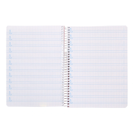 Liderpapel Cuaderno Espiral A5 Tapa Blanda 40 Hojas 75gr Cuadro Pautado 5mm Color Lila