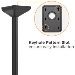 Equip 650373 Soporte de Techo Doble para Pantallas 45-55" (114-139cm), hasta 100kg, Inclinable, Negro/Plata