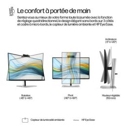 HP 527pm Monitor de Conferencia Series 5 Pro 27 Pulgadas QHD USB-C con IA Avanzada para Reuniones sin Distracciones y Colaboración Óptima Libre de PVC