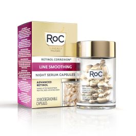 Roc LINE SMOOTHING ADVANCED RETINOL Cápsulas Serum Noche con Retinol Antiedad, Antiarrugas, Hidratante, 30 Unidades