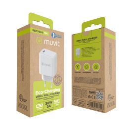 muvit for change cargador de pared Tipo C PD 30W blanco