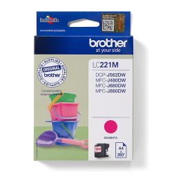 Brother LC221M Magenta Tinta Original Tinta a base de pigmentos Pack Individual 260 Páginas para Brother DCP-J562DW, MFC-J480DW, MFC-J680DW, MFC-J880DW Precio: 32.49999984. SKU: B185HGTLBC