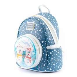 Loungefly Mochila Mickey Minnie Snowman Disney 26cm