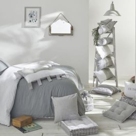 Today TOD1700240621365 Cojín Polochon CHARME Estampado Capuchino Gris Oscuro 45 x 15 cm