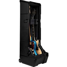 Gator Estuche Mini Vault Rígido para 2 Guitarras Eléctricas - Polietileno, Espuma, Ruedas (48.2 x 29.2 x 135.2 cm)