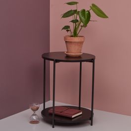 Day Mesa Auxiliar Negra Diámetro 40 cm Altura 50 cm