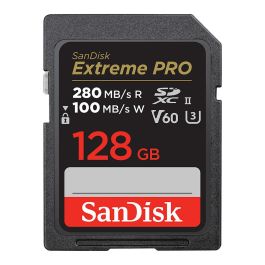 Sandisk SDSDXEP-128G-GN4IN Tarjeta de Memoria SDXC PRO 128GB V60 UHS-II, Velocidad de Lectura 280 MB/s, Escritura 100 MB/s Precio: 142.58999975. SKU: B1GFBWNZ8A