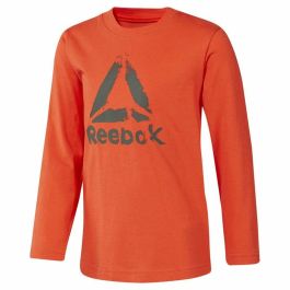 Camiseta de Manga Larga Niño Reebok Boys Training Essentials Naranja Camiseta de Manga Larga Niño Reebok Boys Training Essentials Naranja
