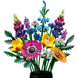 LEGO 10313 Ramo de Flores Silvestres Icons para Construir Adultos - 8 Variedades de Flores, Tallos Ajustables, Ideal Regalo