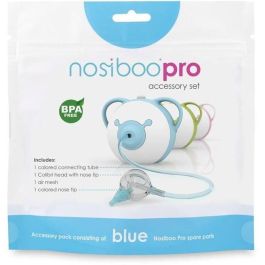 Nosiboo Juego de Accesorios Pro Azul | Kit de Recambio para Nosiboo Pro | Incluye Cabeza Colibrí, 2 Boquillas, Tubo y Malla de Aire