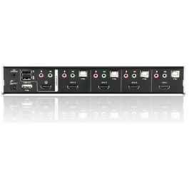 ATEN Switch KVM HDMI 4 Puertos USB 2.0 con Audio y Hub USB - Incluye Cables (1920 x 1200)