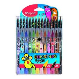 Combo Pack Maped Monster De 27 (12X Rotuladores De Color + 15X Lapices De Colores) 12 unidades Precio: 97.49999952. SKU: B1GMHN6SK8