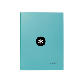 Antartik Carpeta de Anillas A4 Forrada 4 Anillas 25 mm Redondas Color Menta