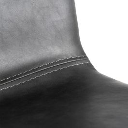 Taburete Negro Metal / Simil Piel 47 X 47 X 103 cm