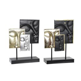 Figura Oriental DKD Home Decor Negro Dorado 8 x 30.7 x 22.5 cm (2 Unidades) Precio: 26.49999946. SKU: B1DQ55V822
