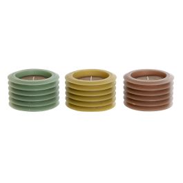 DKD Home Decor Vela Urban, Cera, 40h, Colores Surtidos (Marrón, Verde, Mostaza) (6 Unidades), 13x8x13 cm Precio: 55.50000049. SKU: B15HC8TBRS
