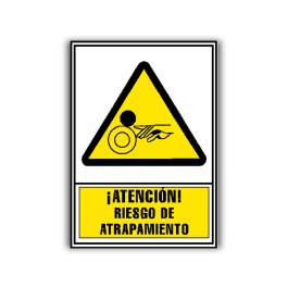 Archivo 2000 Pictograma Atencion Riesgo De Atrapamiento PVC Amarillo Luminiscente 210x297 mm