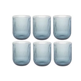 DKD Home Decor Vaso de Cristal 240ml Azul Rayado | Set de 6 Piezas | Apto Lavavajillas y Microondas - 9.5 cm Alto Precio: 15.88999951. SKU: B1E9NXTCM8