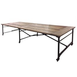 Mesa Comedor Alpino DKD Home Decor Marron Negro 100 x 78 x 300 cm