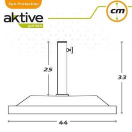 Base para Sombrilla Aktive 44 x 33 x 44 cm Negro Plástico