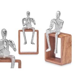 Figura de Saxofón en Metal Plata con Soporte de Madera Giftdecor 13x27x13 cm (6 Unidades) Precio: 58.49999947. SKU: B1KPCV8CJ4