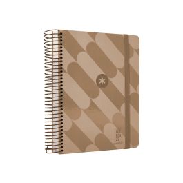 Agenda Espiral Antartik Pattern A5+ 2025 Dia Pagina Color Rosa Nude Papel 80 gr