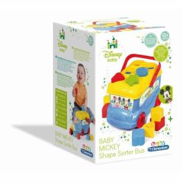 Clementoni Autobús de las Formas Mickey Disney Baby - Juego Educativo para Bebés de 9 Meses+ con 9 Piezas para Aprender Colores