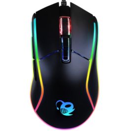 DeepGaming DeepDarth Ratón Gaming Óptico RGB 6400 DPI 8 Botones Programables con Sensor 3610 y Cable Trenzado USB