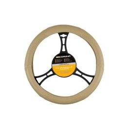 Abc FVO10157 Funda Volante Cuero Genuino Beige Cs 6 | Protector Cómodo y Duradero, Costura Perfecta, Acabado Meticuloso para Coche