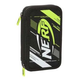 Plumier Doble Nerf Get ready Negro 12.5 x 19.5 x 4 cm (28 piezas)