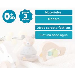 KioKids Set de Juguetes de Madera para Bebé Multicolor +0 meses