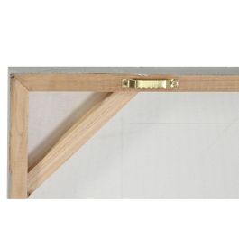 DKD Home Decor Cuadro Abstracto Marrón Gris Lienzo y MDF 150 x 50 cm (2 Unidades)