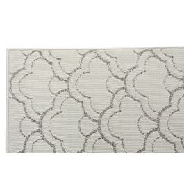 DKD Home Decor Alfombra Oriental Reveal Blanco Gris 240 x 60 cm