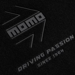 Momo MOMLCM4A8BK Set 4 Alfombrillas Coche Universales Antideslizantes Reforzadas Poliéster Negro-Blanco para Vehículos