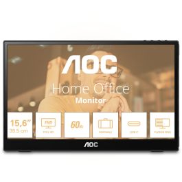 AOC Monitor 15.6" 16T3EA WLED IPS Full HD 1920 x 1080 Pixeles 4 ms 16.7 Millones de Colores