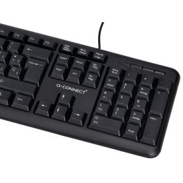 Teclado Q-Connect Con Cable 1,35 Mt Color Negro