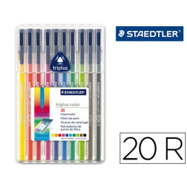 Staedtler Rotulador Triplus Color 323 Estuche 20 Unidades Colores Surtidos Tinta Antiseado Punta 1.6mm 97% Plástico Reciclado Precio: 15.79000027. SKU: B16BCVTJD7