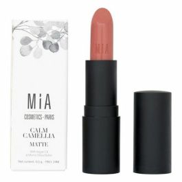Mia Cosmetics Paris Labial Mate #501 Calm Camellia - Pintalabios Hidratante Aterciopelado con Argán y Monoi 4g