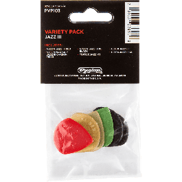 DUNLOP Jazz Pack De 6 Unidades - Púas para Guitarra Eléctrica y Acústica